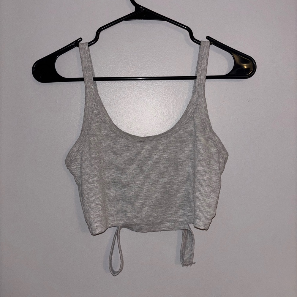 Grey Tank Too/ Crop Top